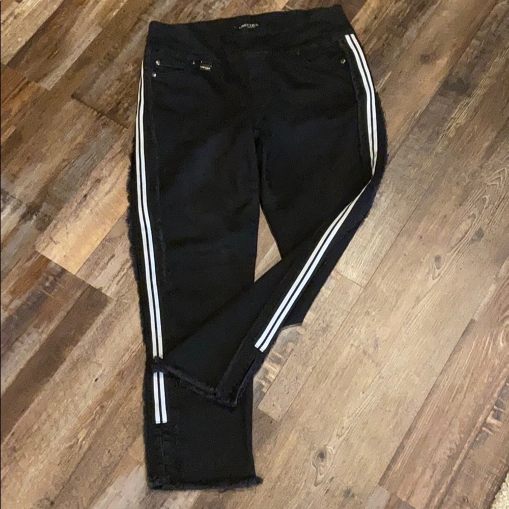 Black pull on jeans by Lisette L Montreal